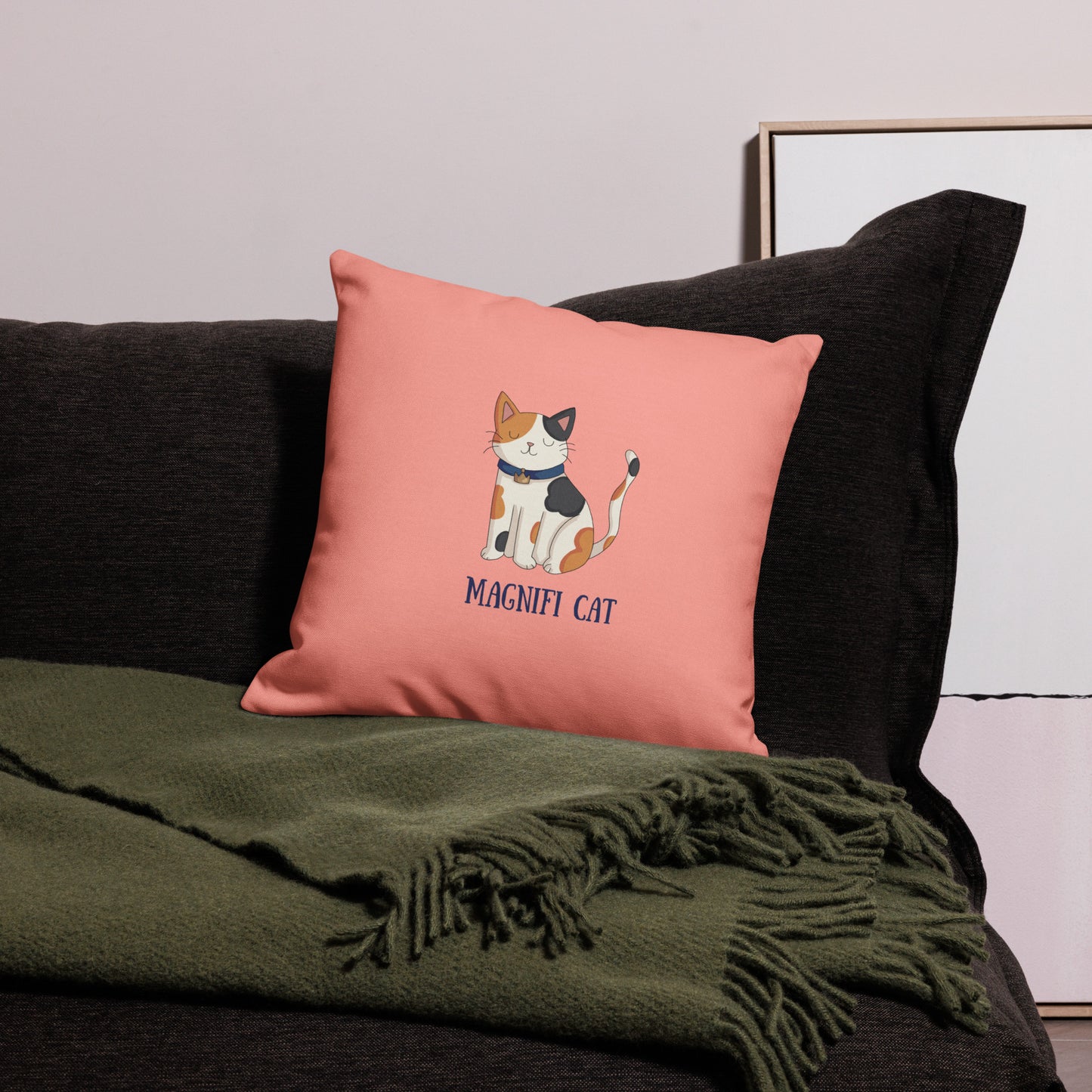 The Festive Feline Cushion: Magnifi Cat + Word