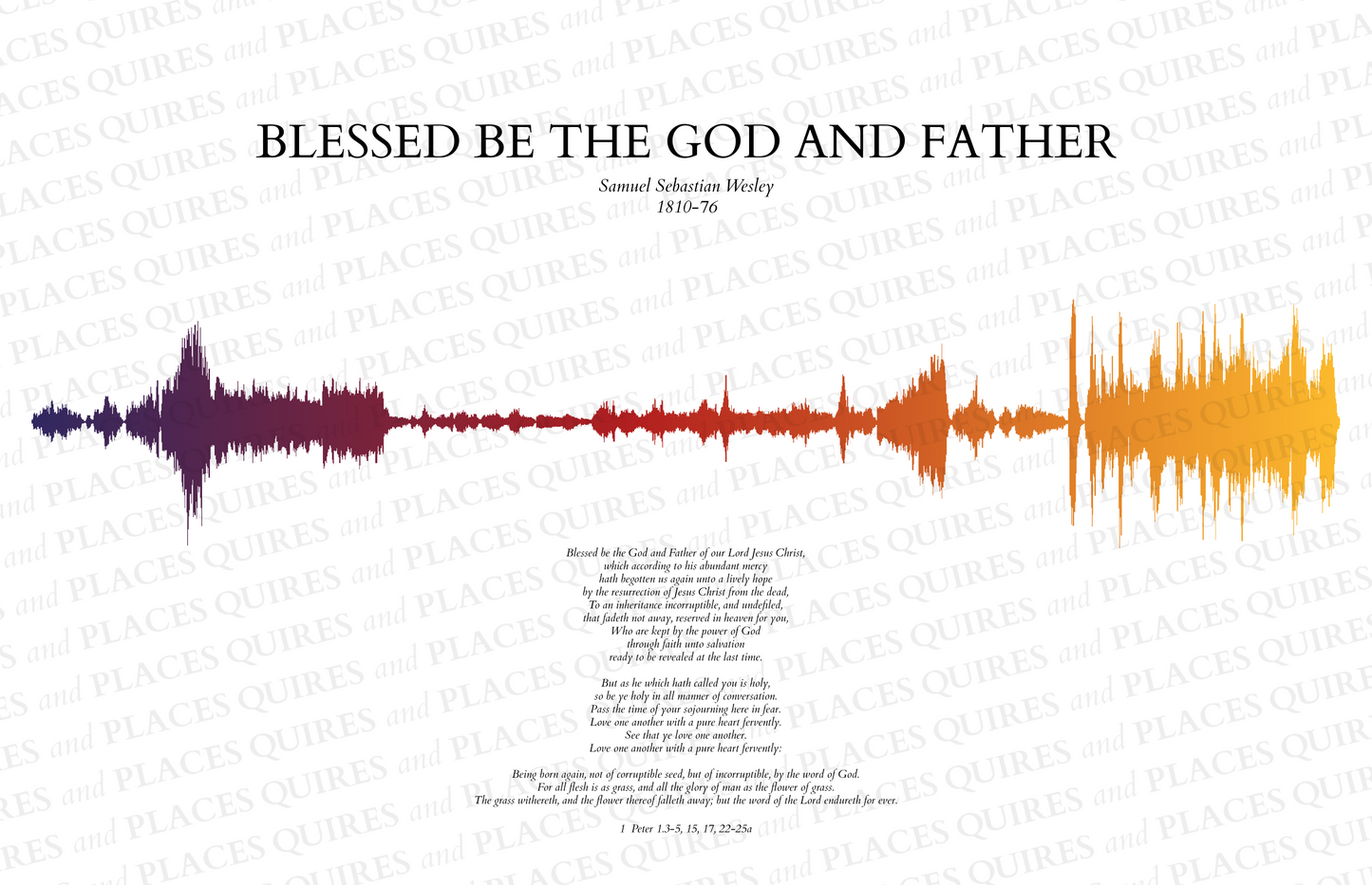 Blessed be the God and Father - Soundwave Framed Poster
