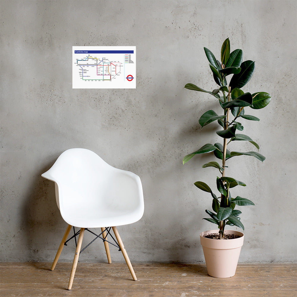 Canticles Tube Map Poster