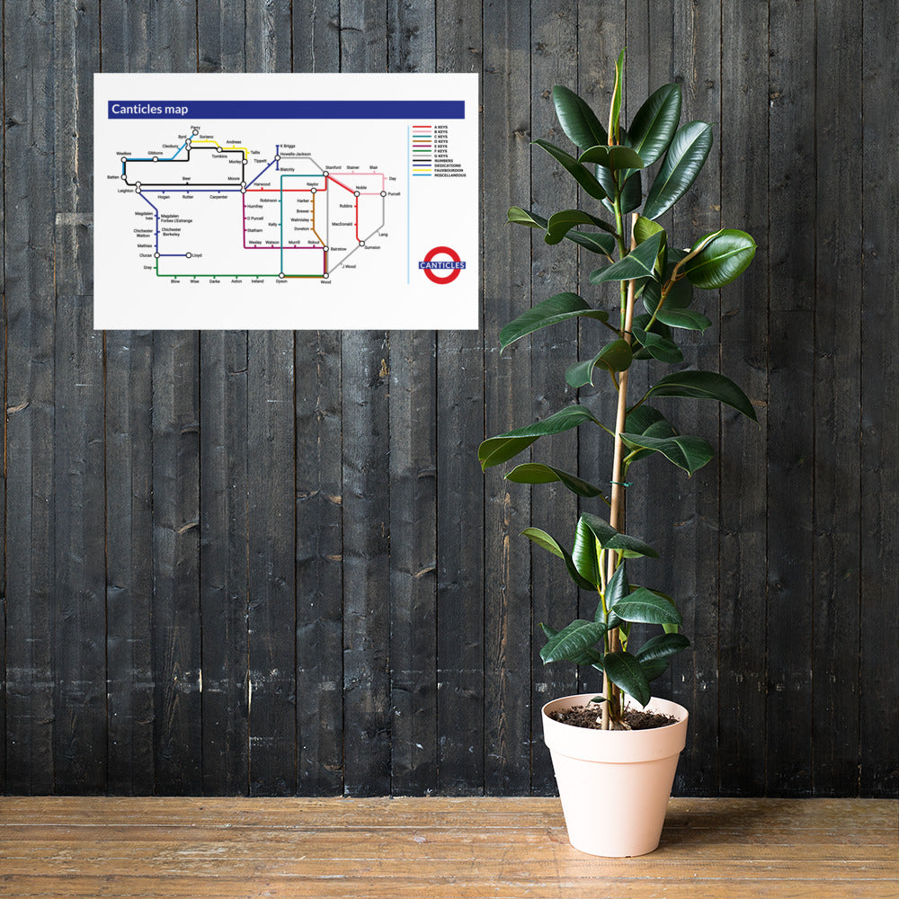 Canticles Tube Map Poster