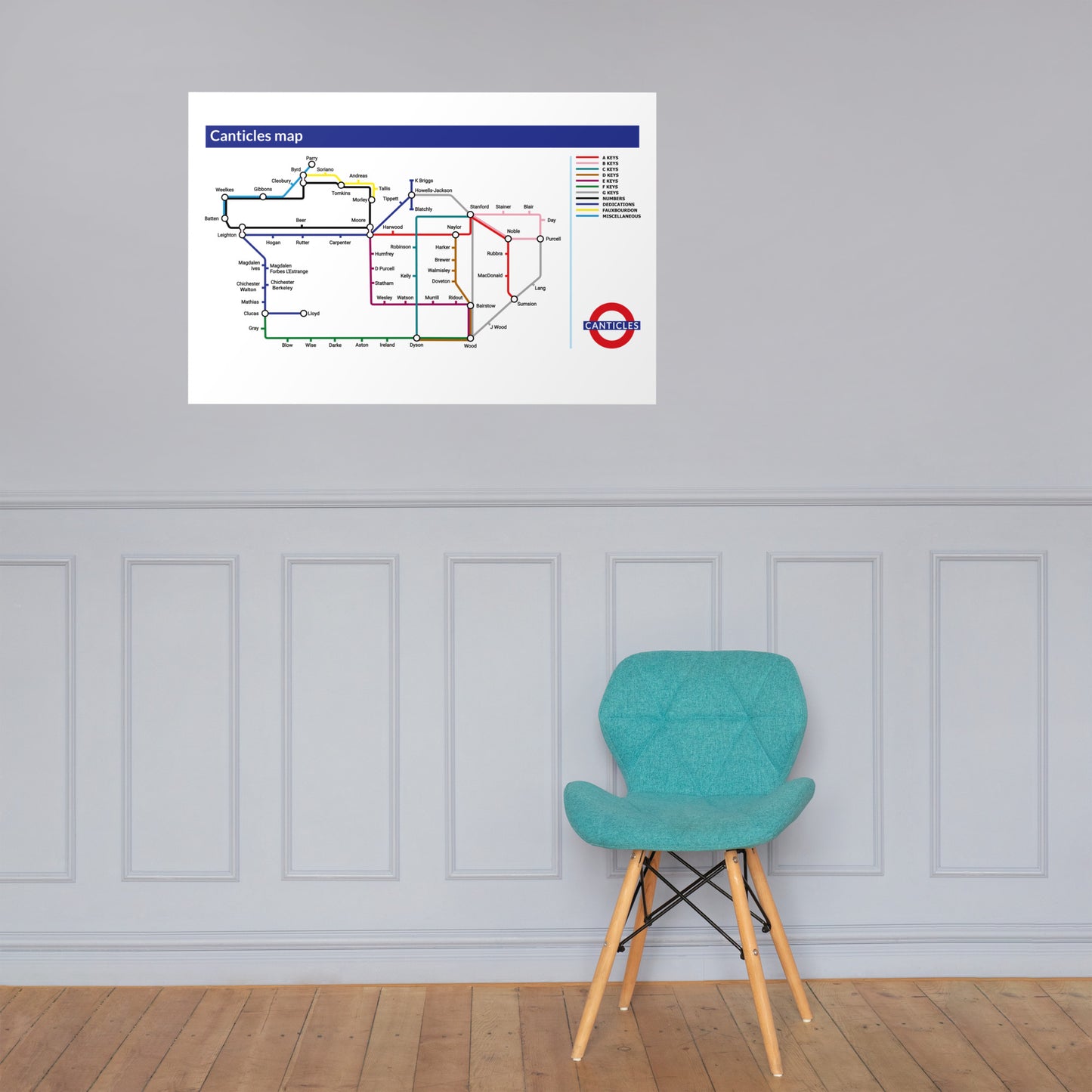 Canticles Tube Map Poster