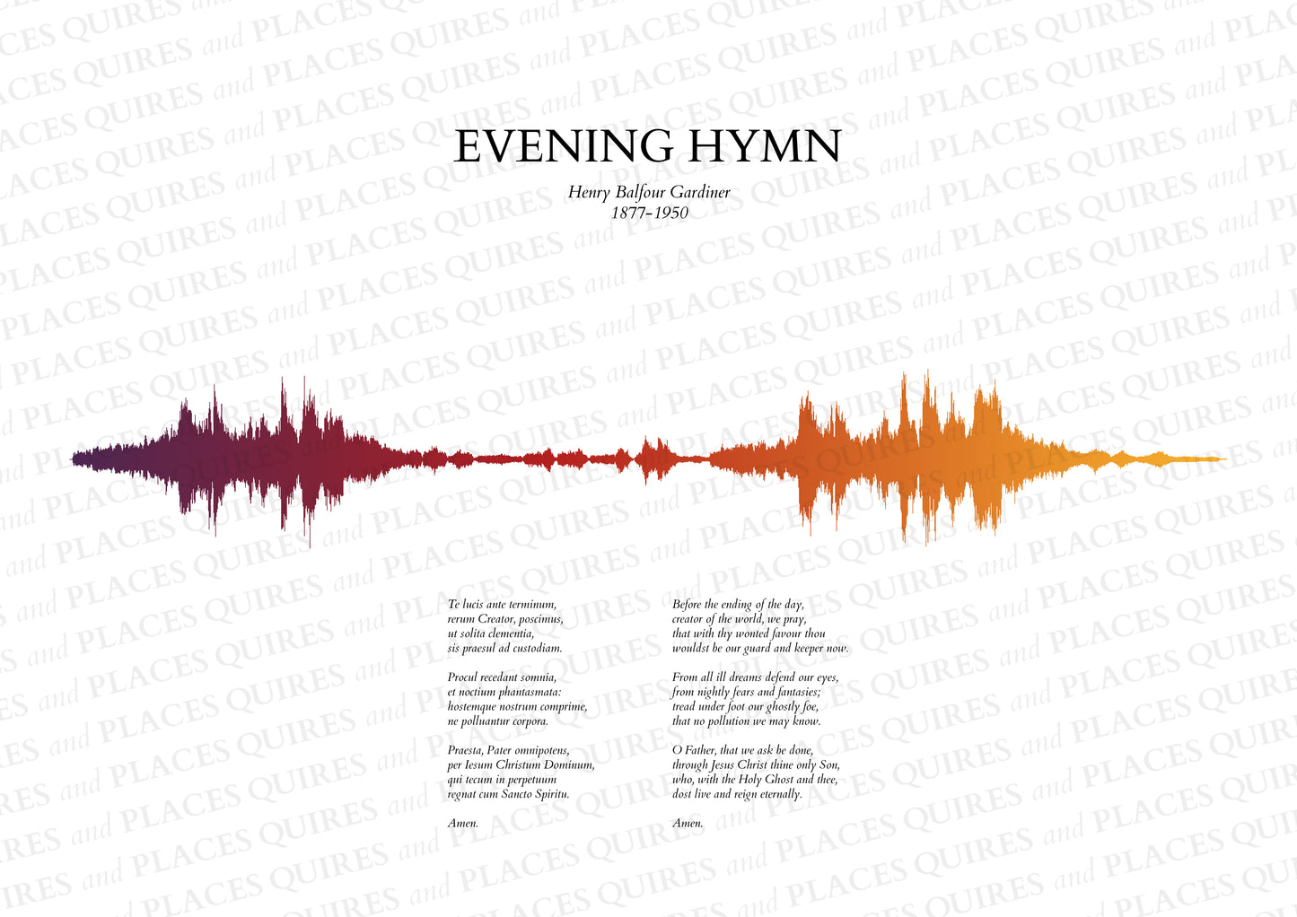 Evening Hymn - Soundwave Framed Poster