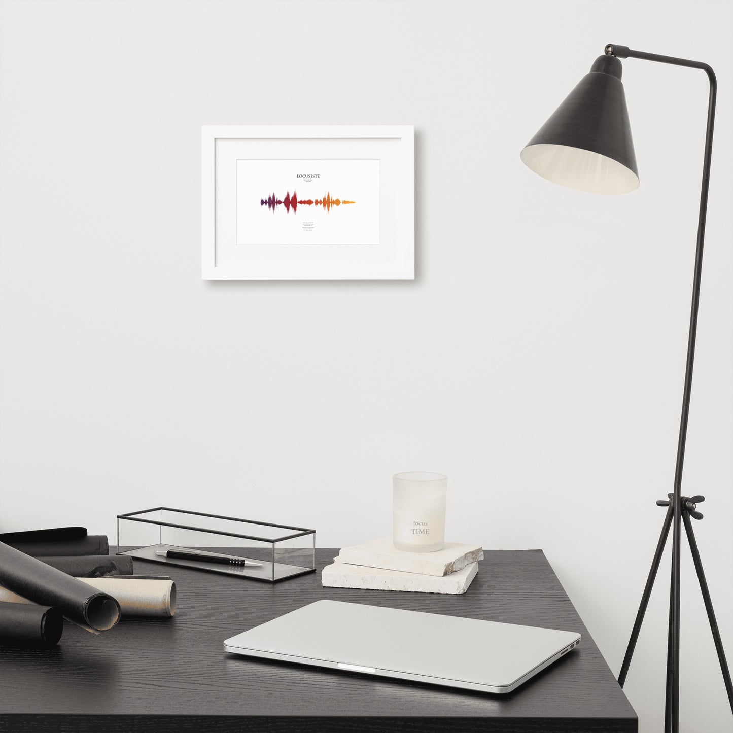 Locus Iste - Soundwave Framed Poster