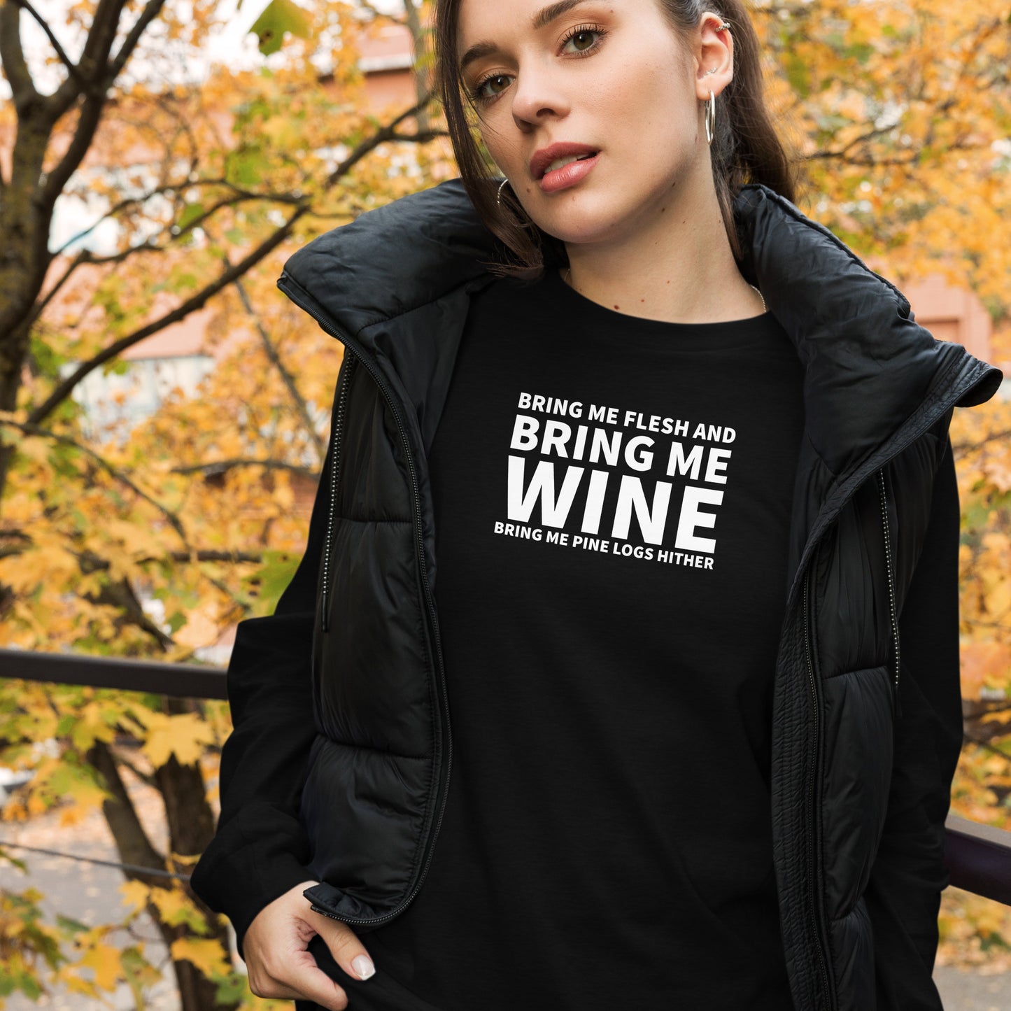 Bring me wine - Christmas Unisex Long Sleeve Tee