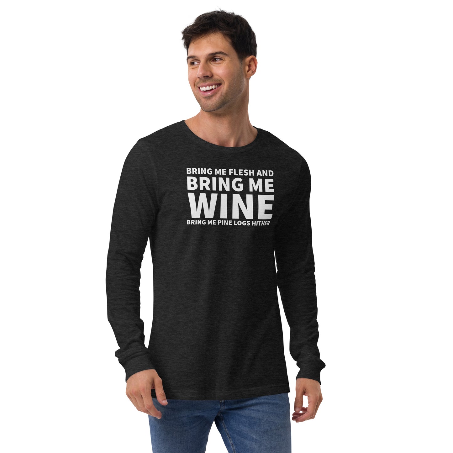 Bring me wine - Christmas Unisex Long Sleeve Tee