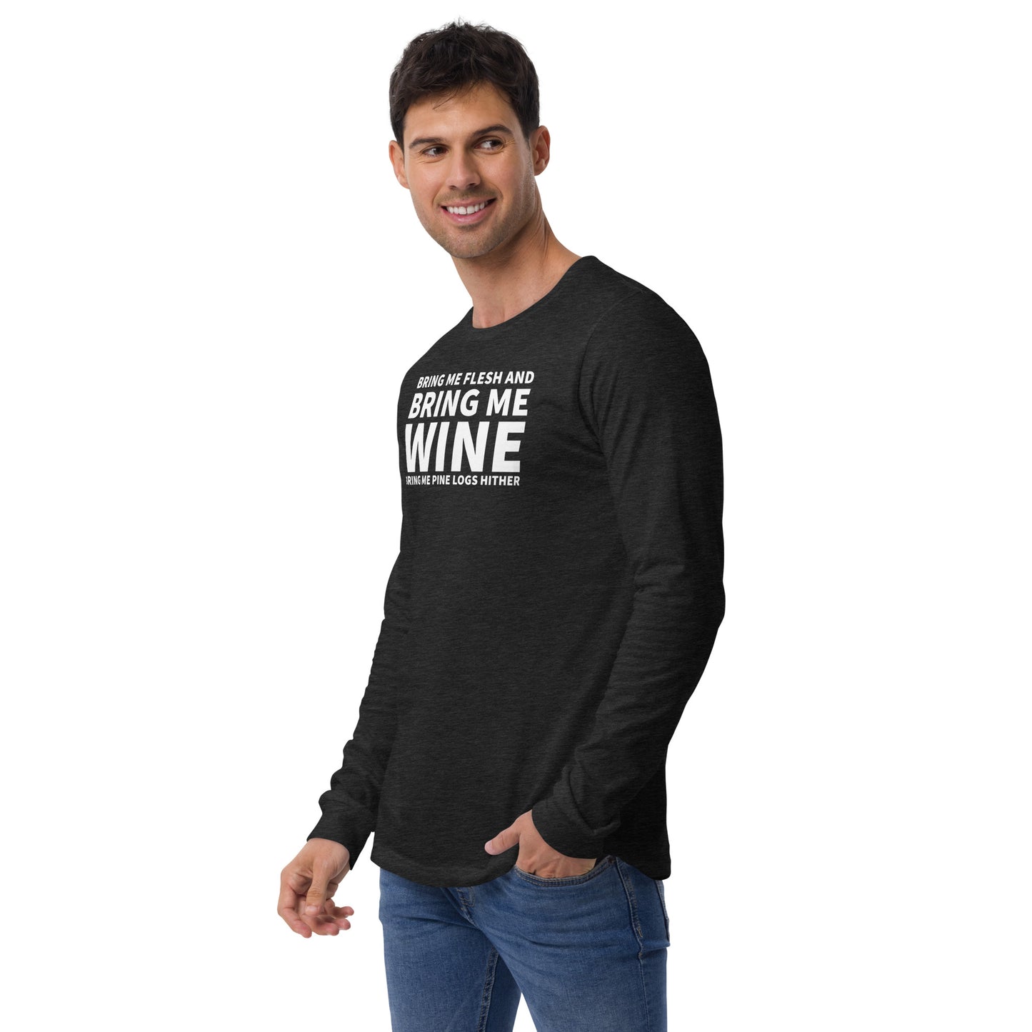 Bring me wine - Christmas Unisex Long Sleeve Tee
