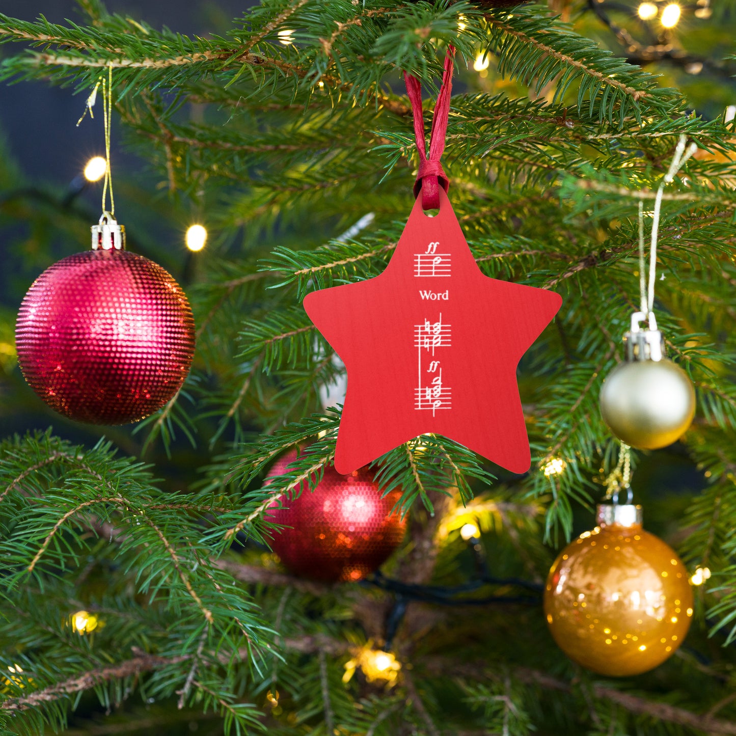 Word - Christmas Wooden Ornaments