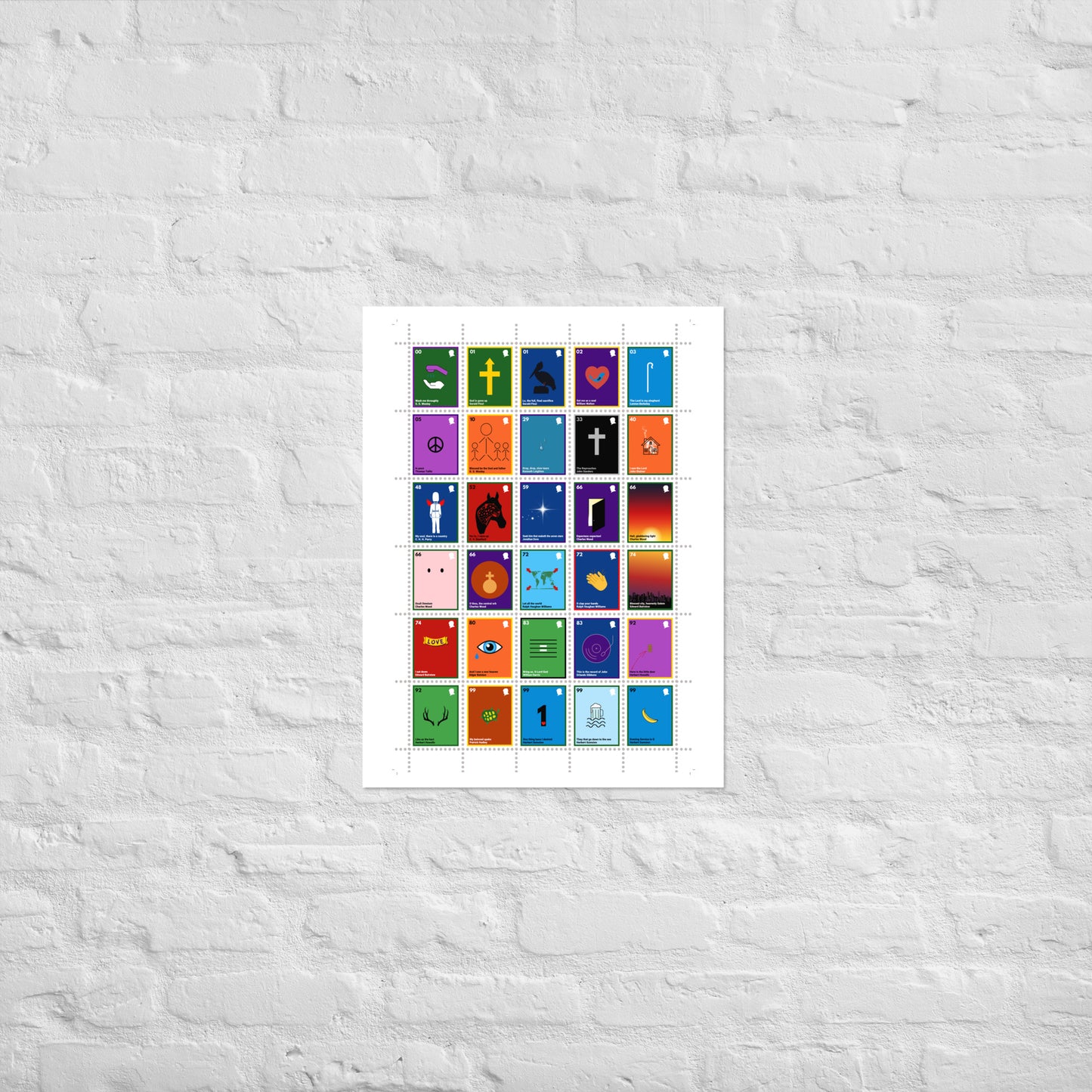 Choral Music Stamp Album Poster