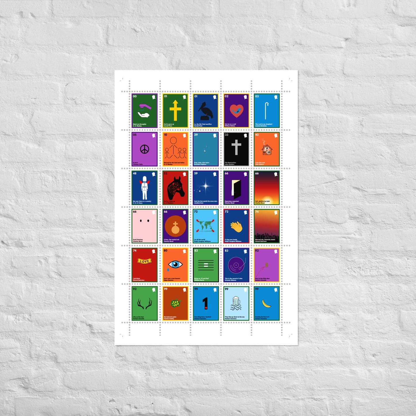 Choral Music Stamp Album Poster