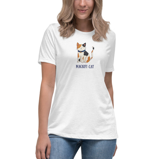 Magnifi Cat - Women's Relaxed T-Shirt