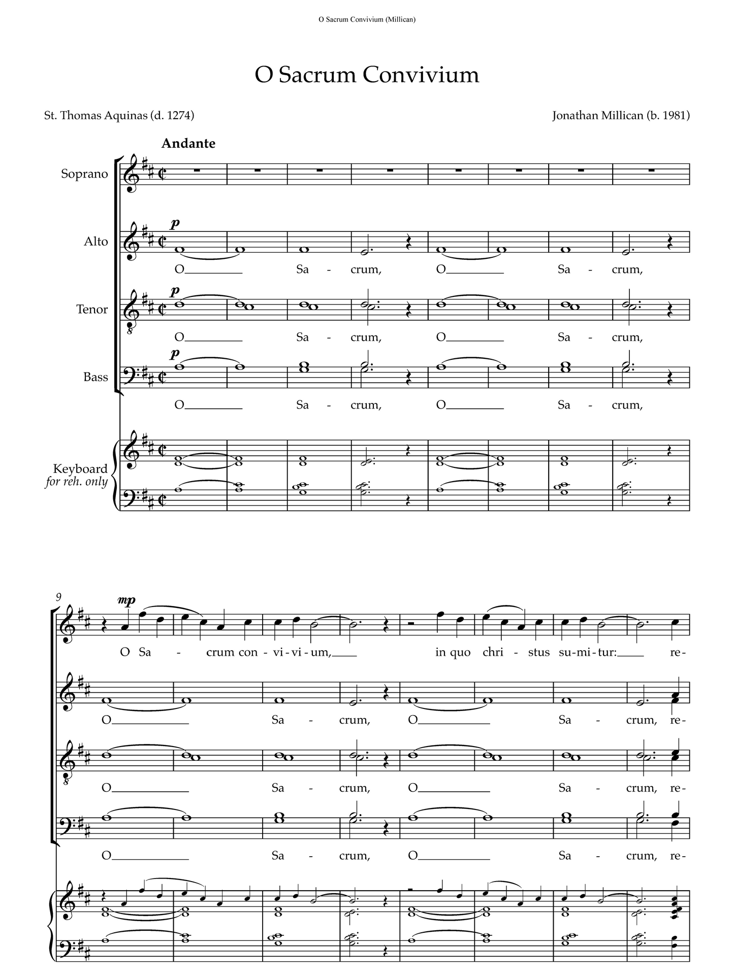 O Sacrum Convivium (Jonathan Millican)