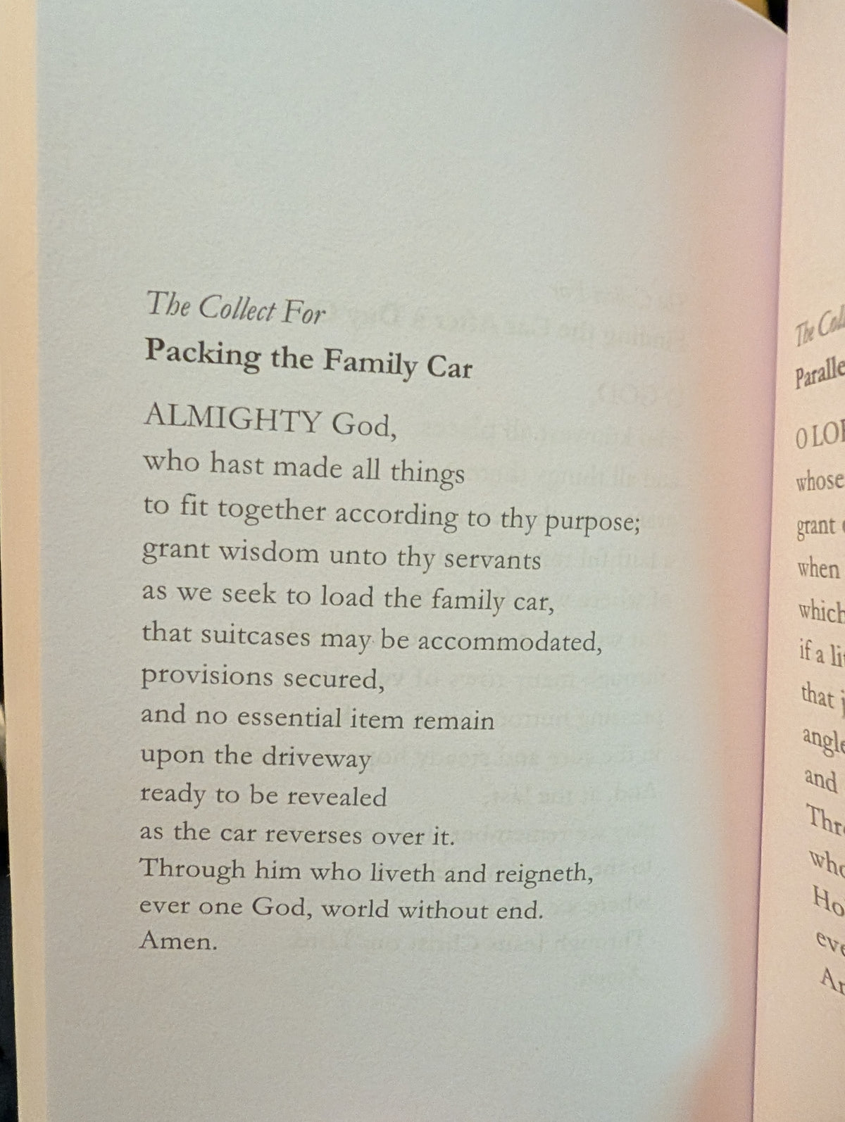 The Collect for the Rail Replacement Service