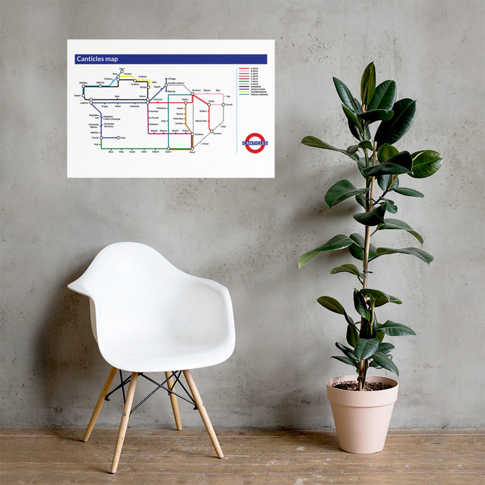 Canticles Tube Map Poster