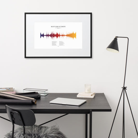 Blest Pair of Sirens - Soundwave Framed Poster