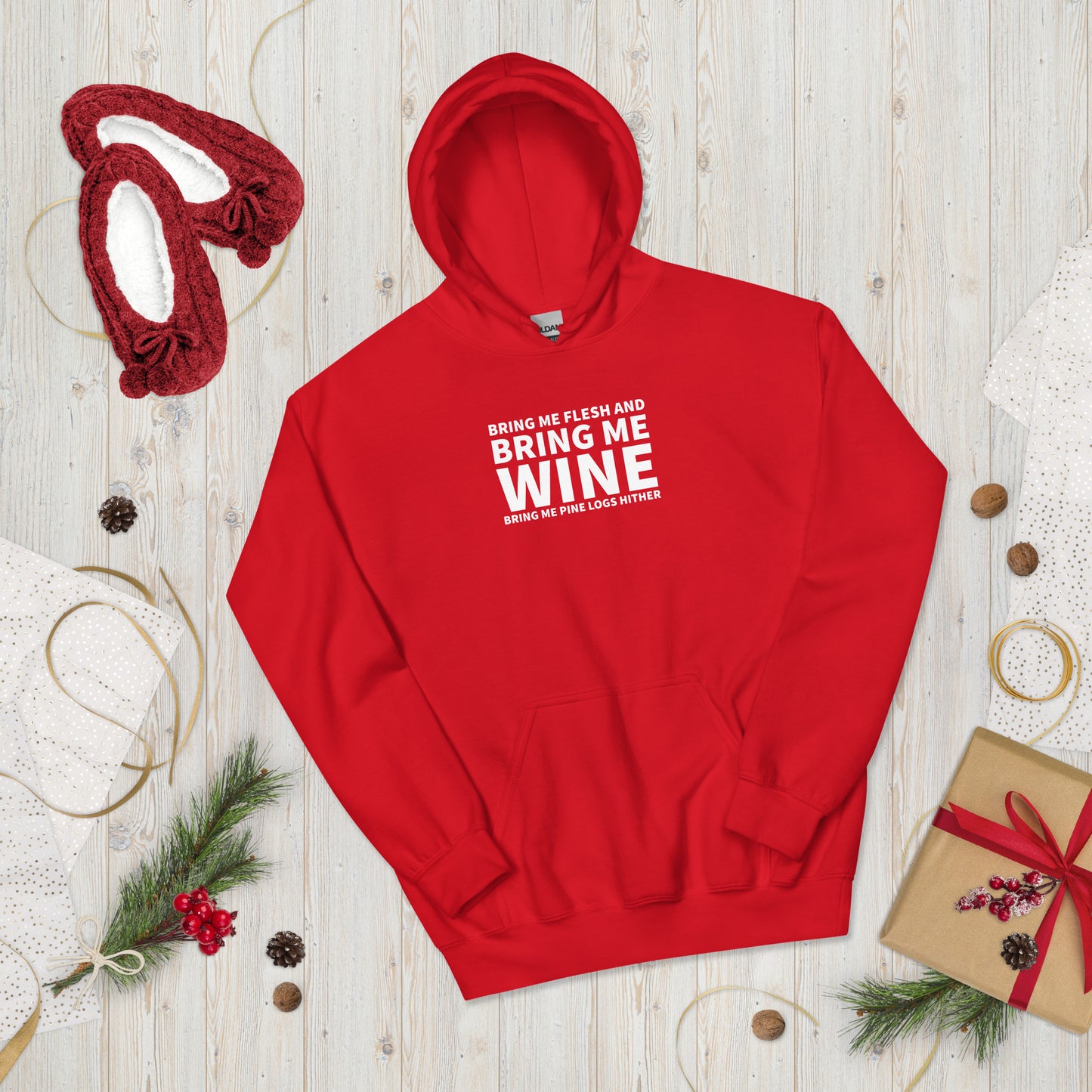 Bring me wine - Christmas Unisex Hoodie