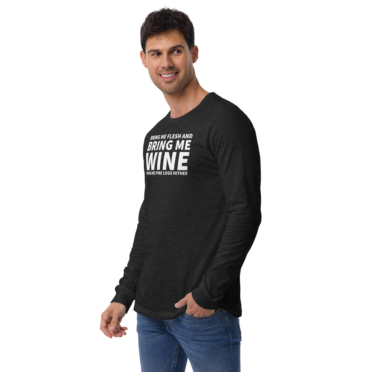Bring me wine - Christmas Unisex Long Sleeve Tee