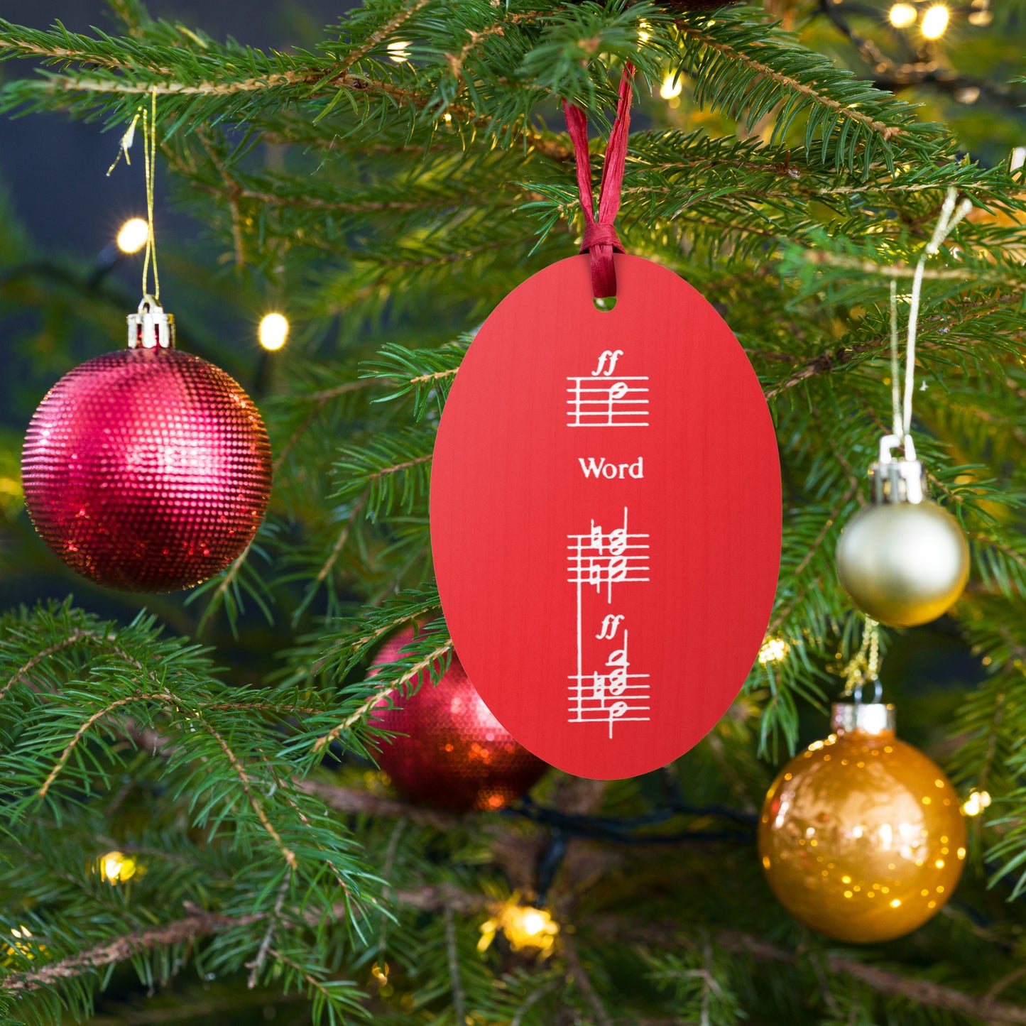 Word - Christmas Wooden Ornaments